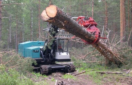 Валочно-пакетирующая машина«ЛП-19» с погрузочным навесным оборудованием