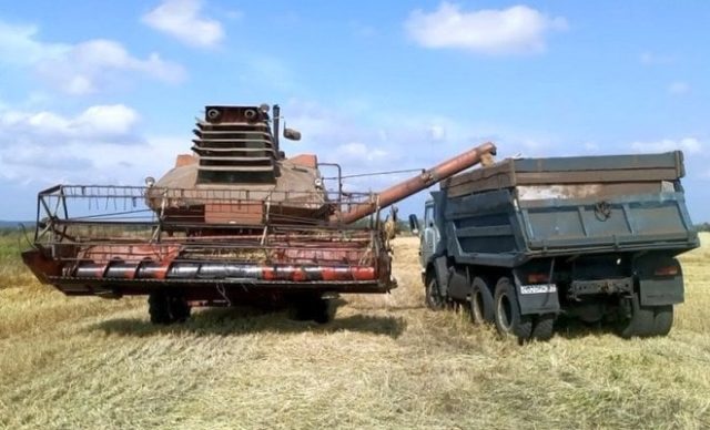 Комбайн СК-6 «Колос» в работе